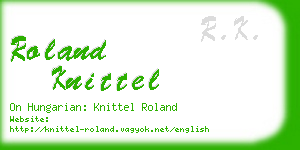 roland knittel business card